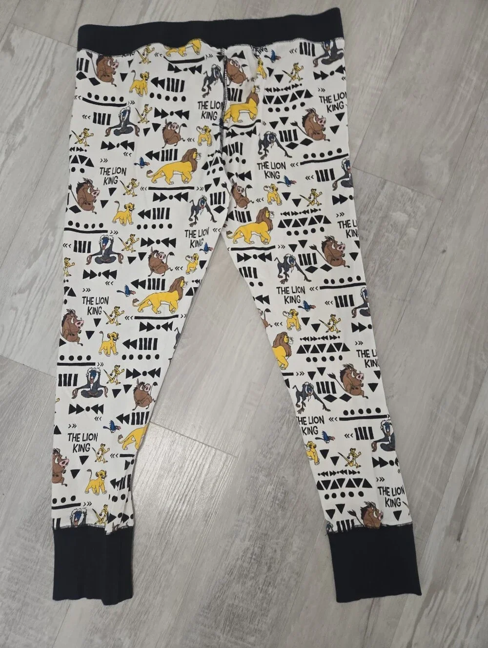 Disney The Lion King White, Black & Yellow Pajama Pants - Picture 3 of 7